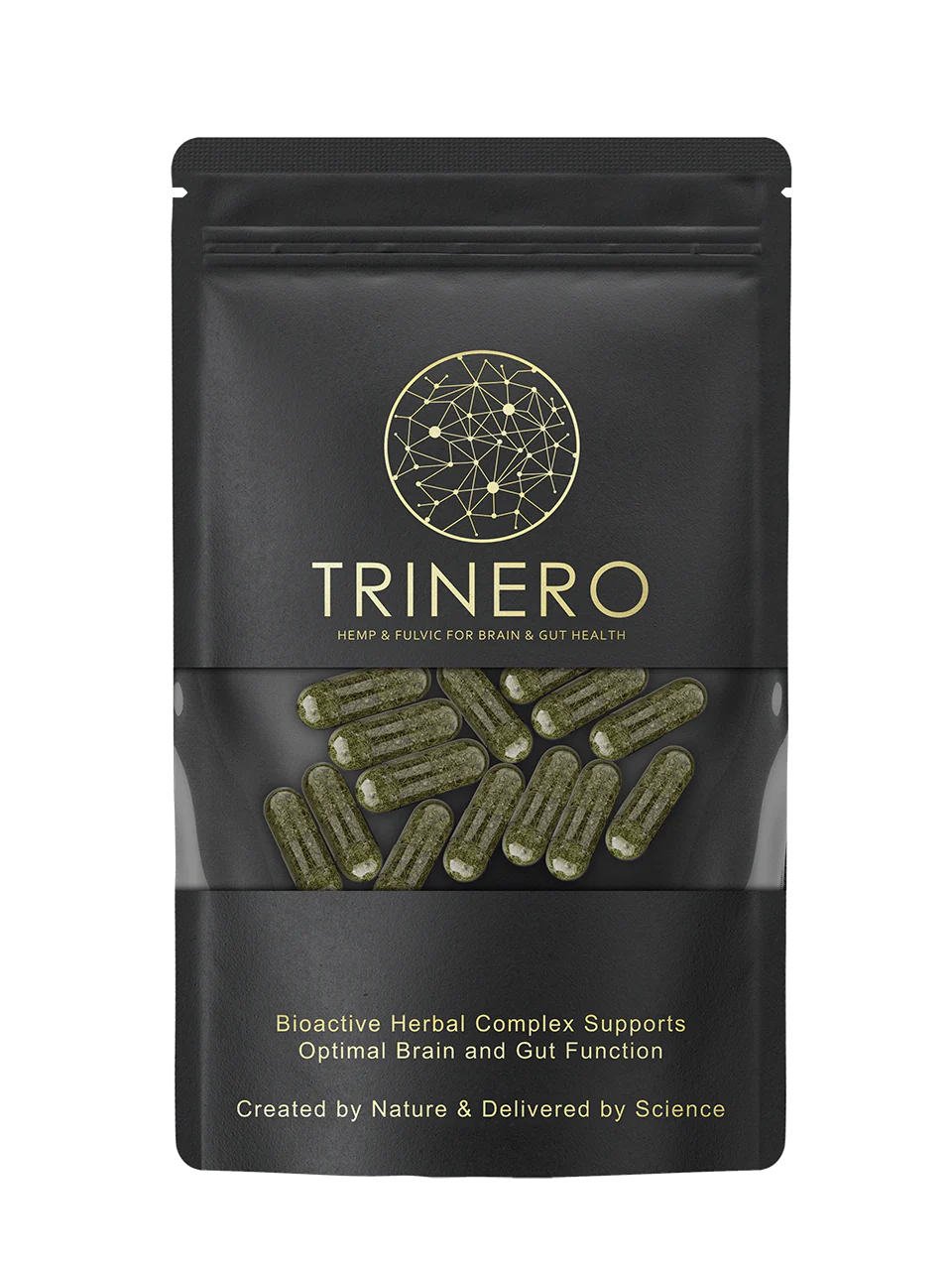 CBG Kapseln, Trinero CBG (Cannabigerol) Kapseln mit Fulvinsäure, Pinienrindenextrakt  & Chaga